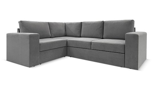 Угловой диван Лемвиг Серый Велюр