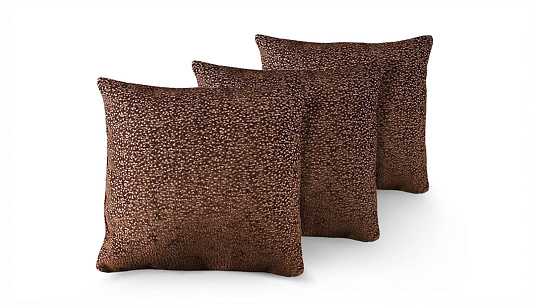 Три декоративные подушки GOLDEN коричневый
