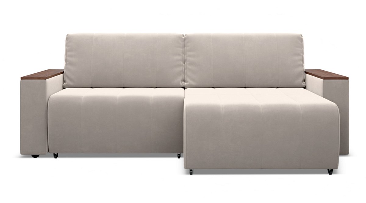 Угловой диван Осака Молочный велюр