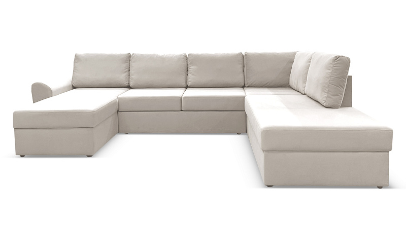 Большой П-образный диван Фридхольм с ящиком для белья