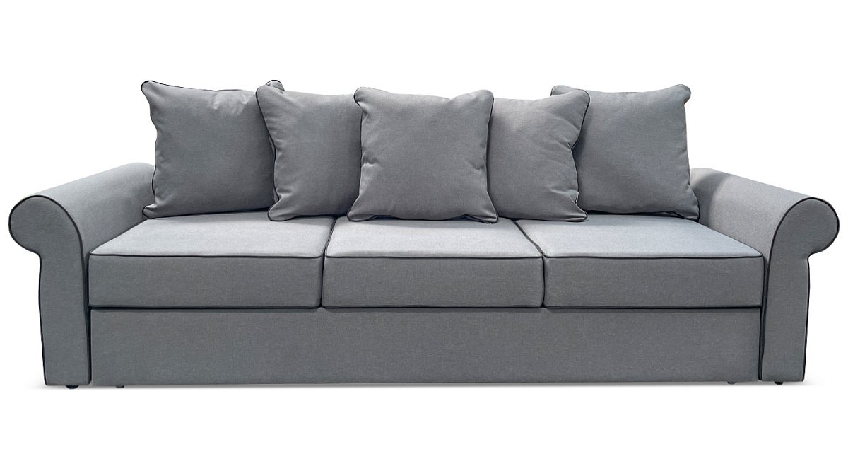 Прямой диван Арвика Серый, рогожка 