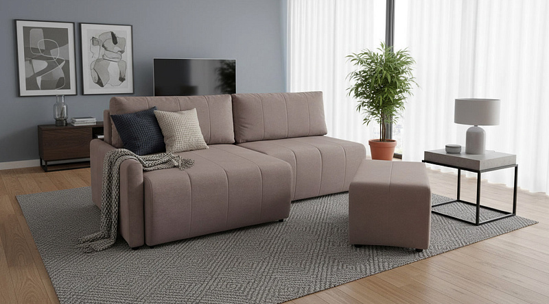 Угловой диван Оникс пуфом, рис.14