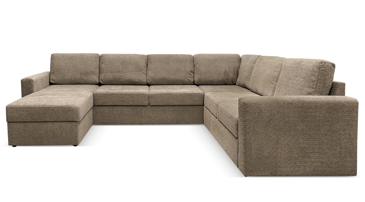 П-образный диван Кольдинг Бежевый букле