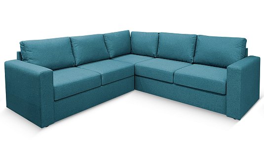 Угловой диван Ольборг Бирюзовый рогожка