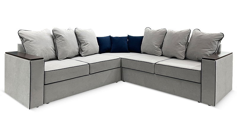 Большой Угловой диван с полкой в углу Кируна
