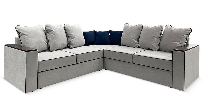 Большой Угловой диван с полкой в углу Кируна